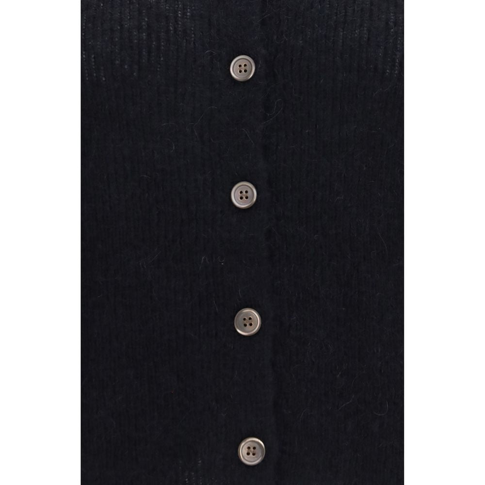 Notre gilet Legacy noir en alpaga-vigogne