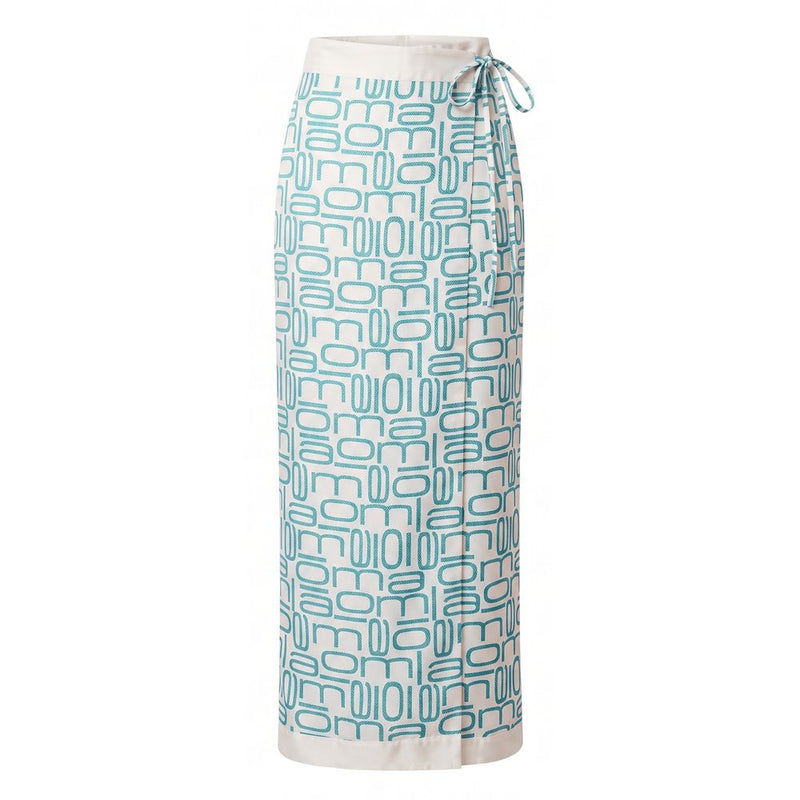 Malo Blue Silk Wide-Leg Women's Pants