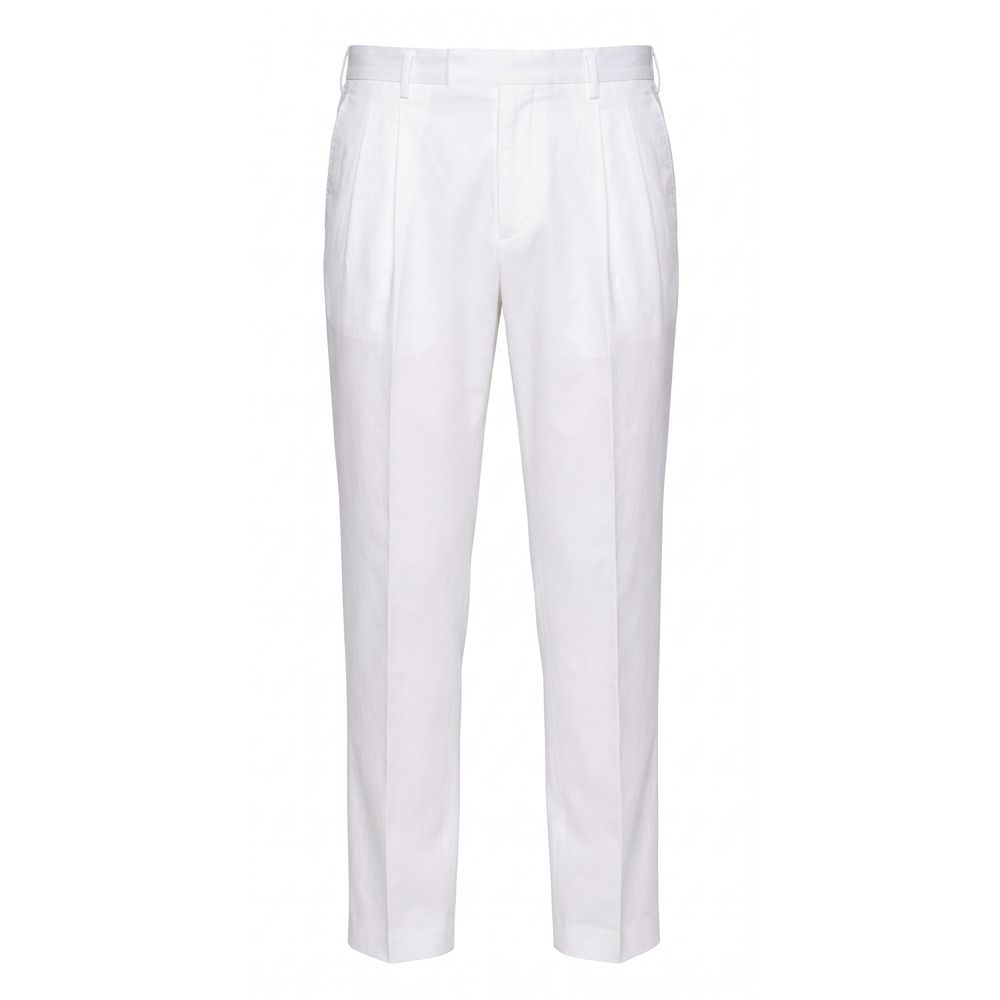 Pantalon Malo blanc en coton pour homme