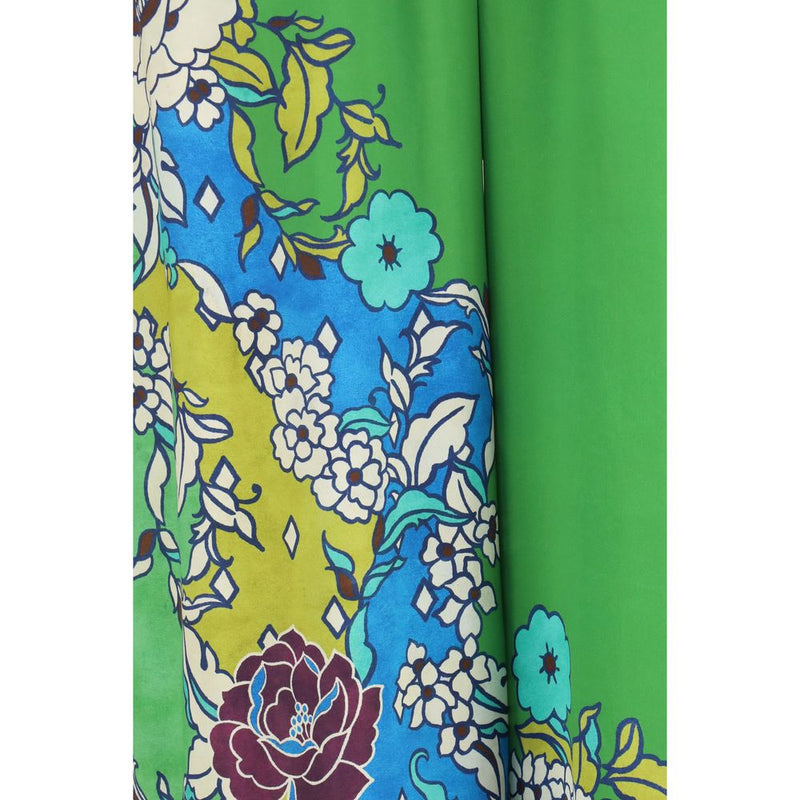 Alemais Multicolor Silk Casual Pants - Nanci Model