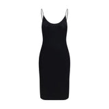 Saint Laurent Cassandre Black Viscose Cocktail Dress