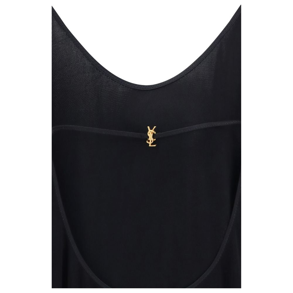Saint Laurent Cassandre Black Viscose Cocktail Dress