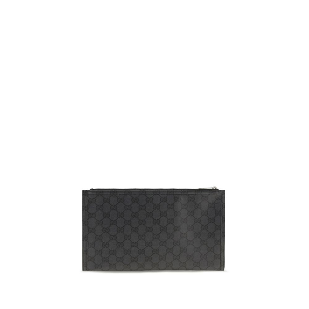 Gucci Essence Classic Black Fabric Clutch Bag