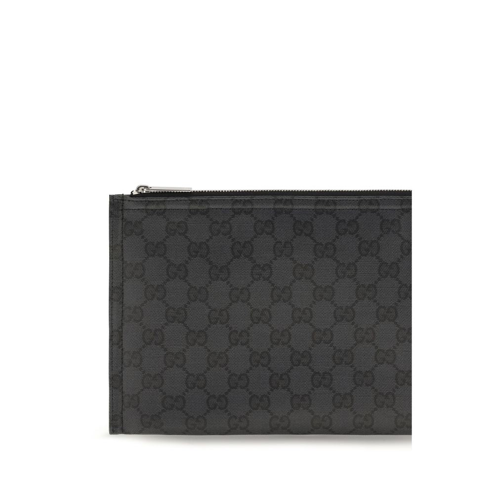Gucci Essence Classic Black Fabric Clutch Bag