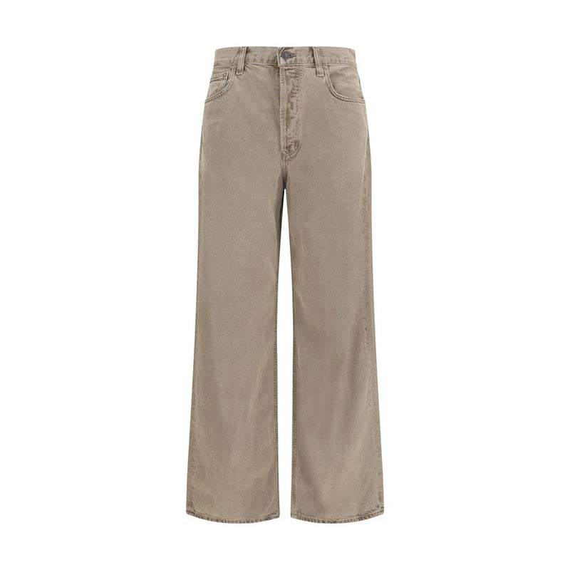 Agolde Pantalon Décontracté en Coton Marron