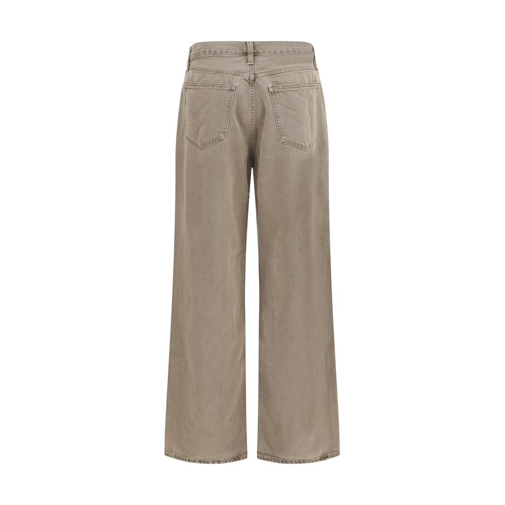 Agolde Pantalon Décontracté en Coton Marron