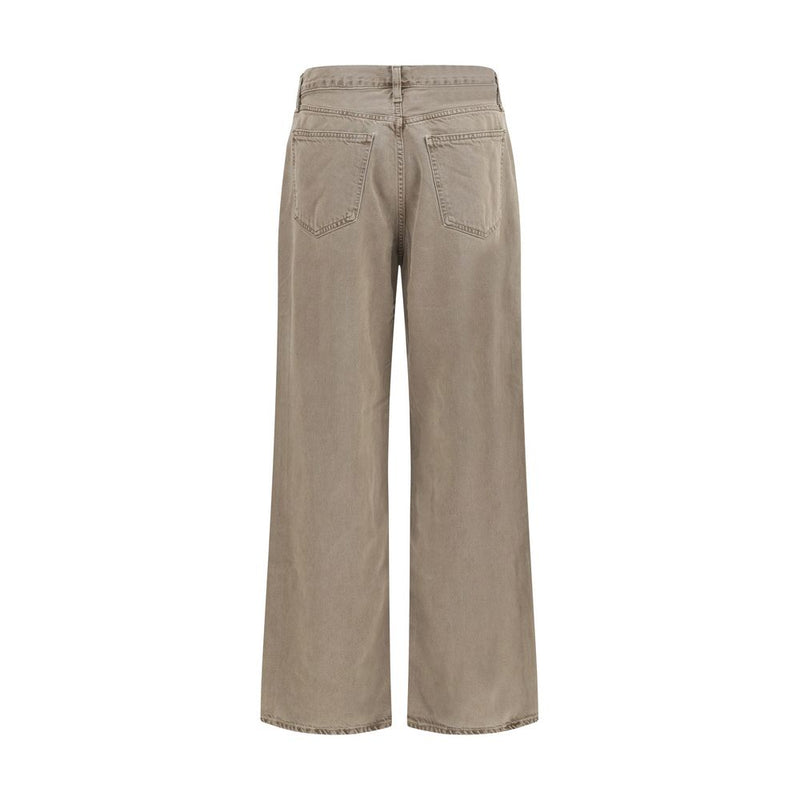 Agolde Pantalon Décontracté en Coton Marron