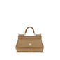 Dolce & Gabbana Beige Calf Leather Bos Taurus Handbag