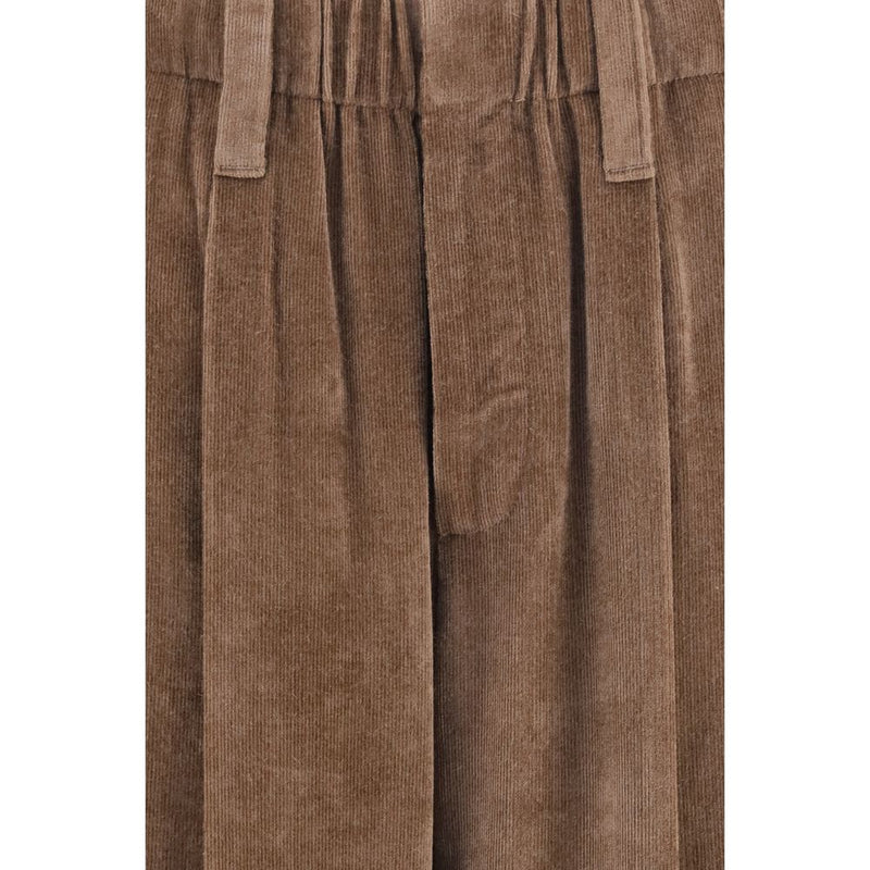 Brunello Cucinelli Brown Viscose Casual Pants