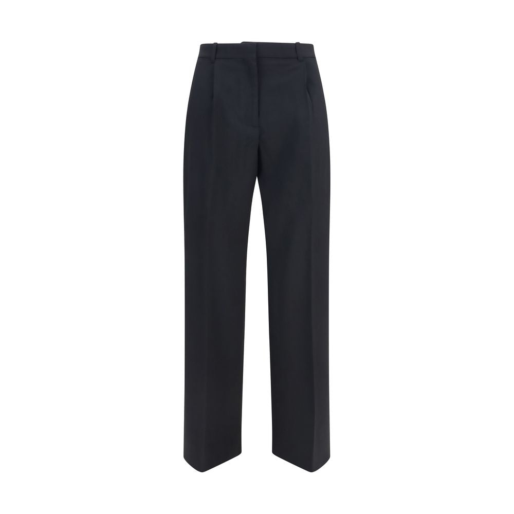 Pantalon évasé noir en laine Oves Aries Our Legacy