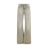 Our Legacy Gray Cotton Straight-Leg Jeans