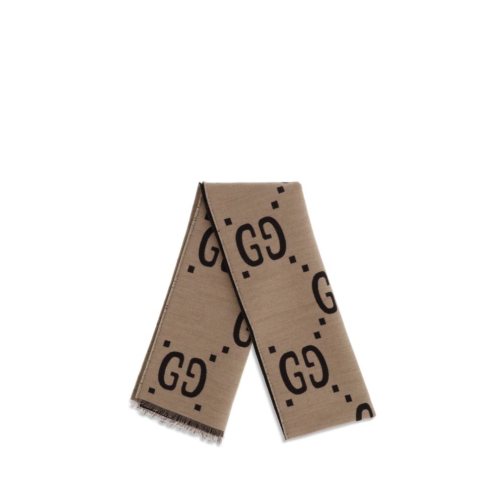 Écharpe en soie marron Gucci