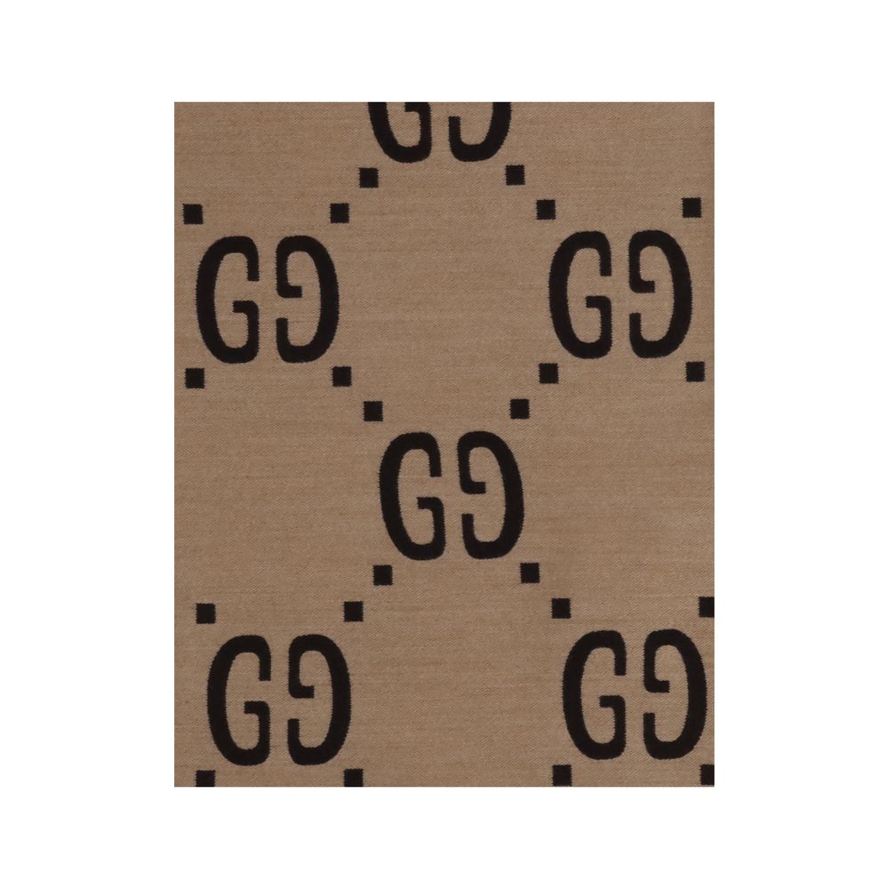Écharpe en soie marron Gucci