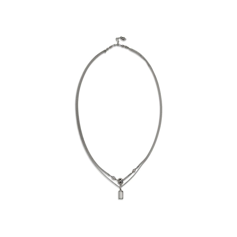 Collier Alexander McQueen en laiton argenté