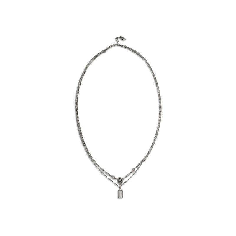Collier Alexander McQueen en laiton argenté