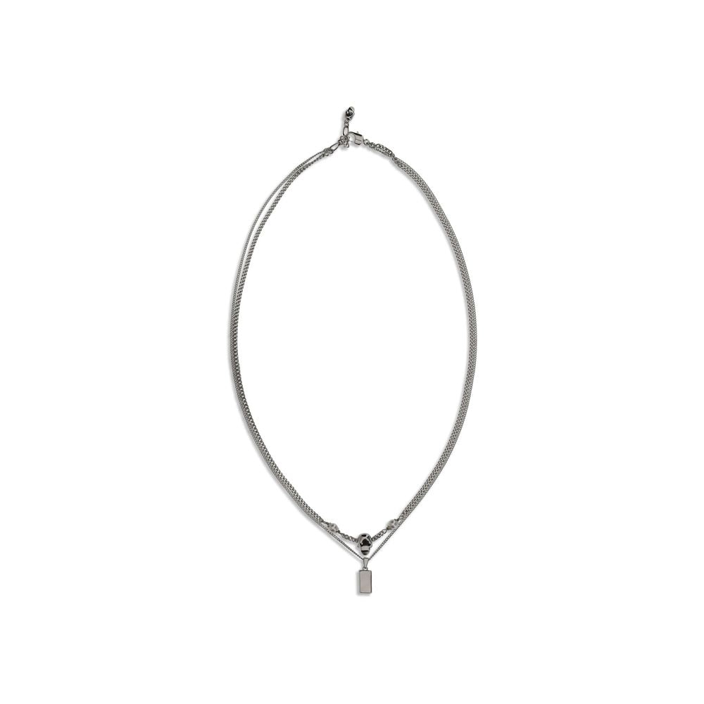 Collier Alexander McQueen en laiton argenté