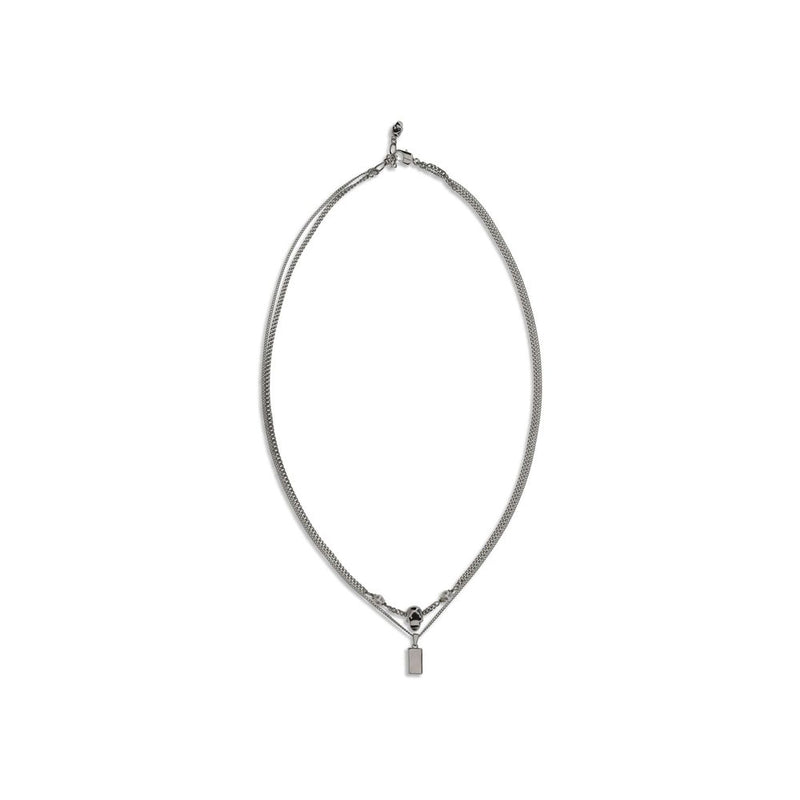Collier Alexander McQueen en laiton argenté