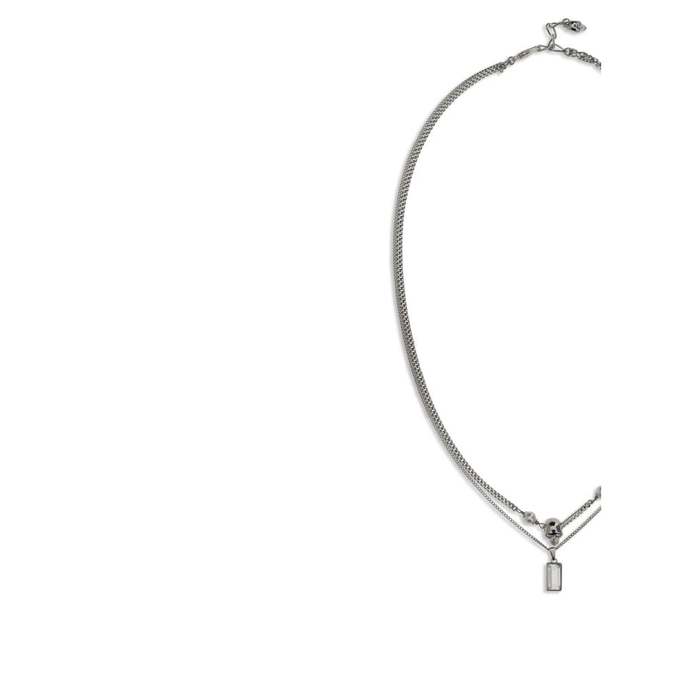 Collier Alexander McQueen en laiton argenté