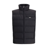 Prada Black Recycled Polyamide Sleeveless Jacket for Men