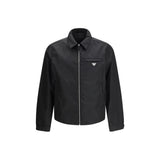 Prada Black Re-Nylon Full-Length Jacket for Men