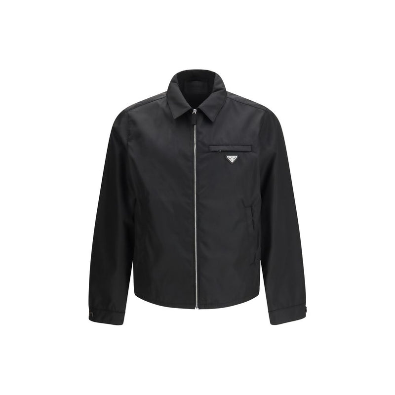 Prada Black Re-Nylon Full-Length Jacket for Men