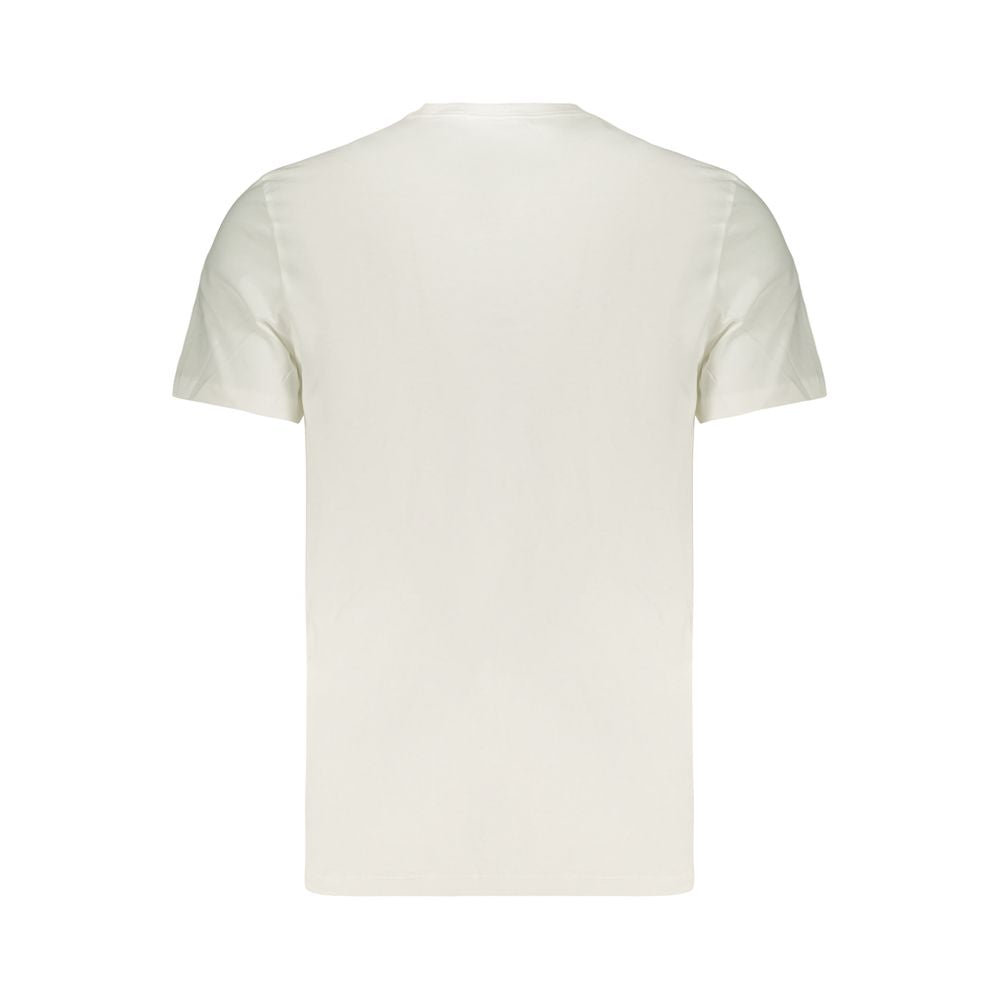 Calvin Klein White Cotton Men's T-Shirt - Classic Crew Neck