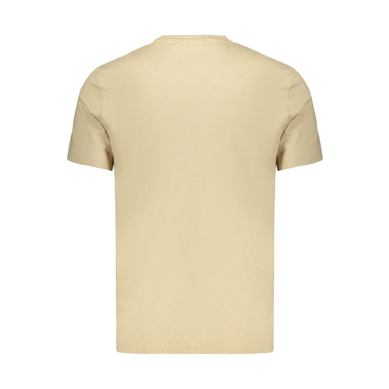 Calvin Klein Beige Cotton Men's T-Shirt - Classic Fit