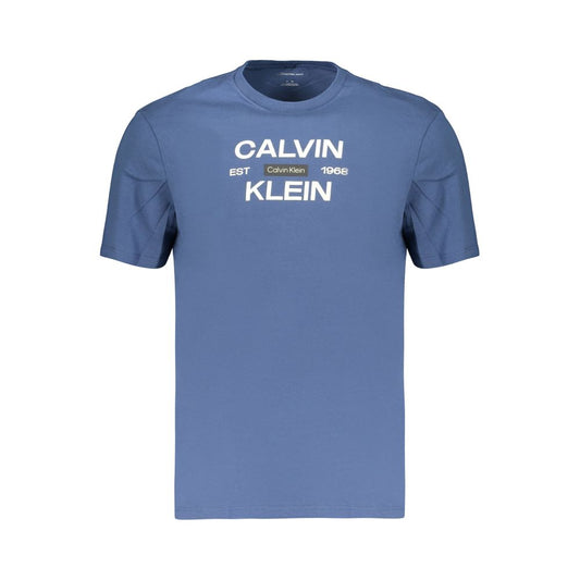 Calvin Klein Blue Cotton Men's T-Shirt - Stylish & Comfortable