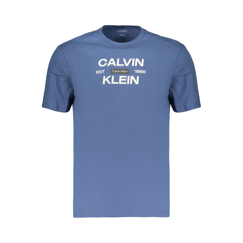 Calvin Klein Blue Cotton Men's T-Shirt - Stylish Comfort for All Occasions
