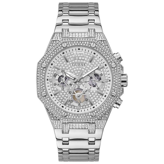 Guess Gray Stainless Steel Dress Watch for Men
