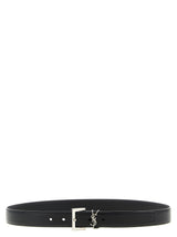 Saint Laurent Black Calfskin Regular Belt - Timeless Luxury