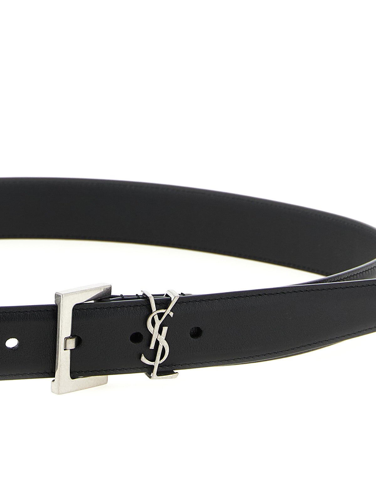 Saint Laurent Black Calfskin Regular Belt - Timeless Luxury