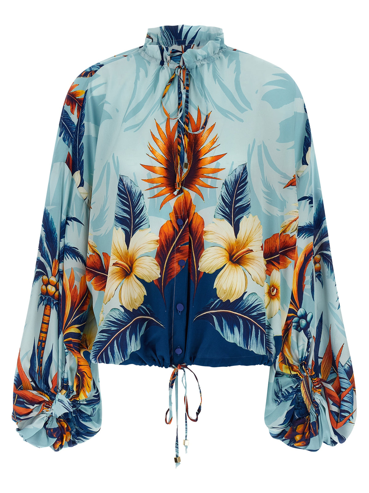 F.R.S. - FOR RESTLESS SLEEPERS Blouse en soie bleue