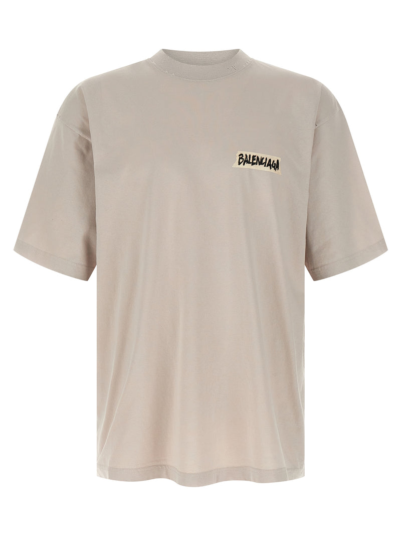 T-shirt Balenciaga en coton gris