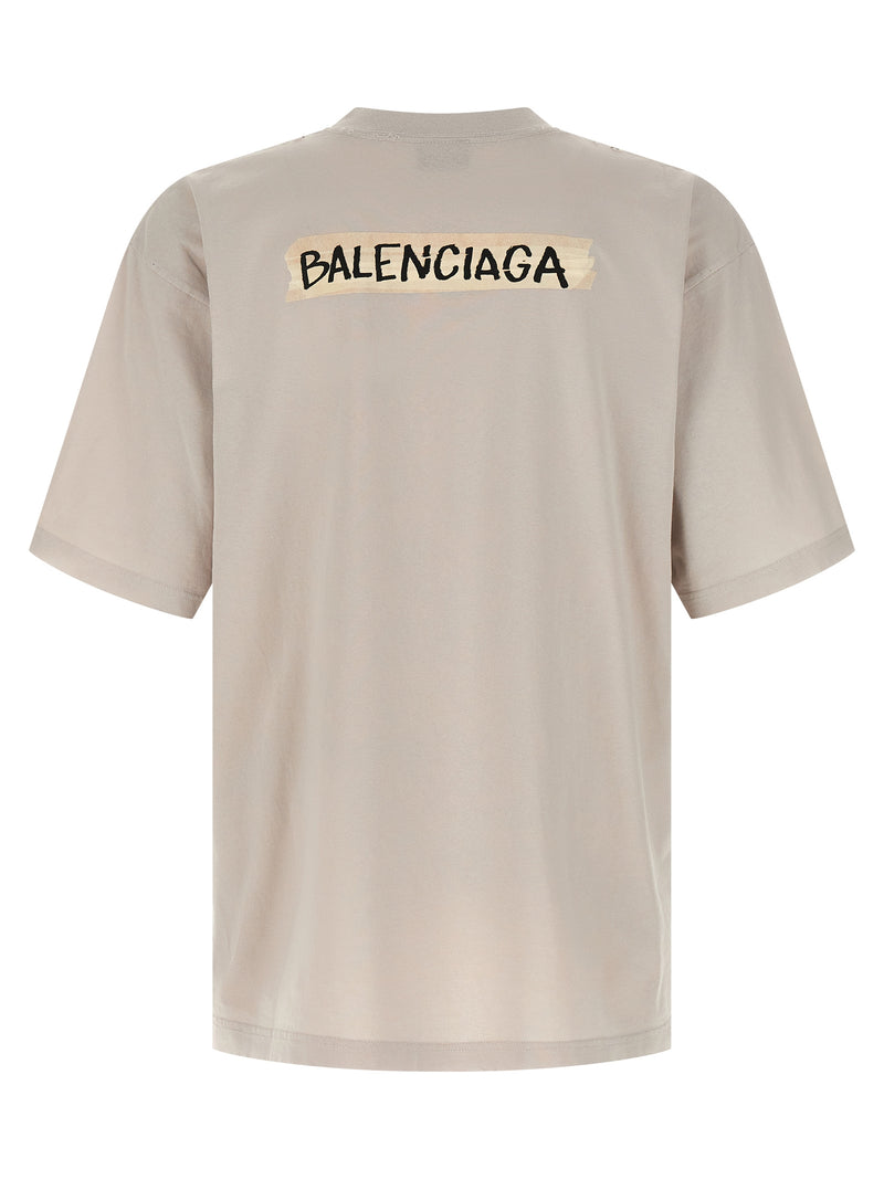 T-shirt Balenciaga en coton gris
