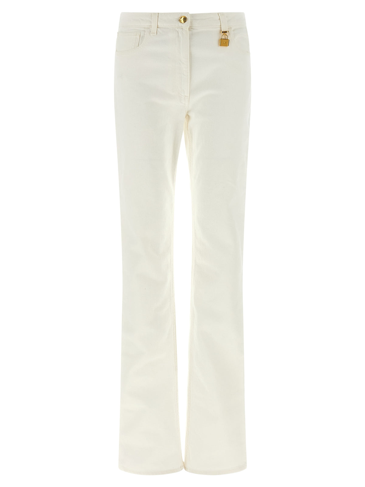 Elisabetta Franchi Jeans en jean de coton blanc