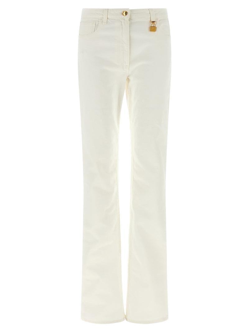 Elisabetta Franchi Jeans en jean de coton blanc