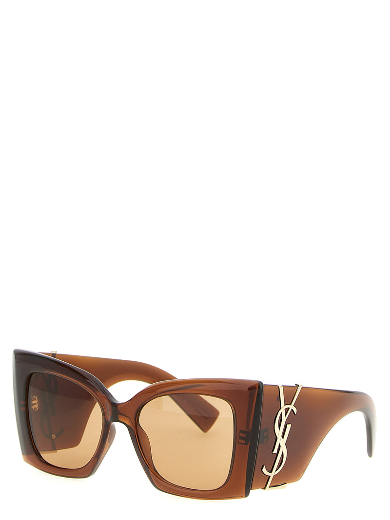 Saint Laurent SL M119 Blaze Crystal Brown Acetate Sunglasses