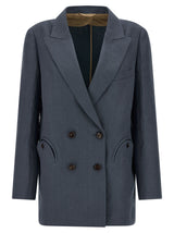 Blazé Milano Blue Linen Blazer