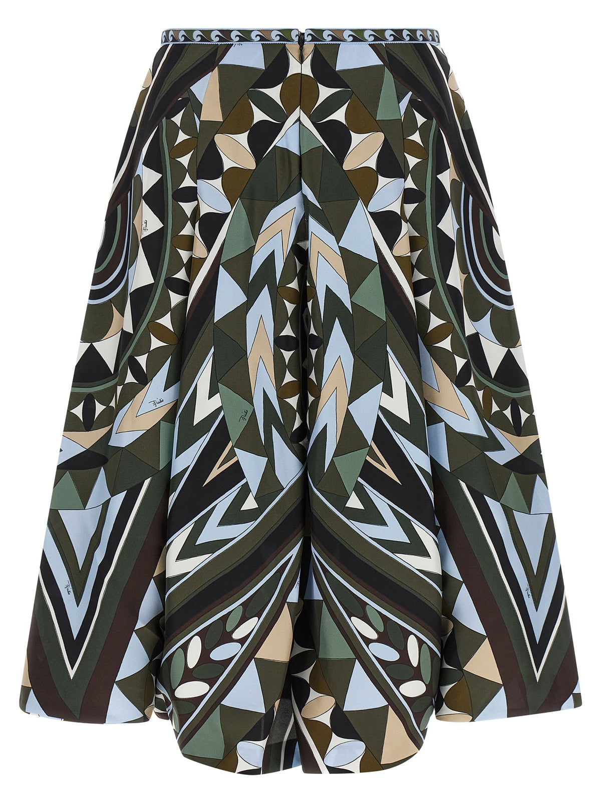 Emilio Pucci Manuba Multicolor Silk Midi Skirt