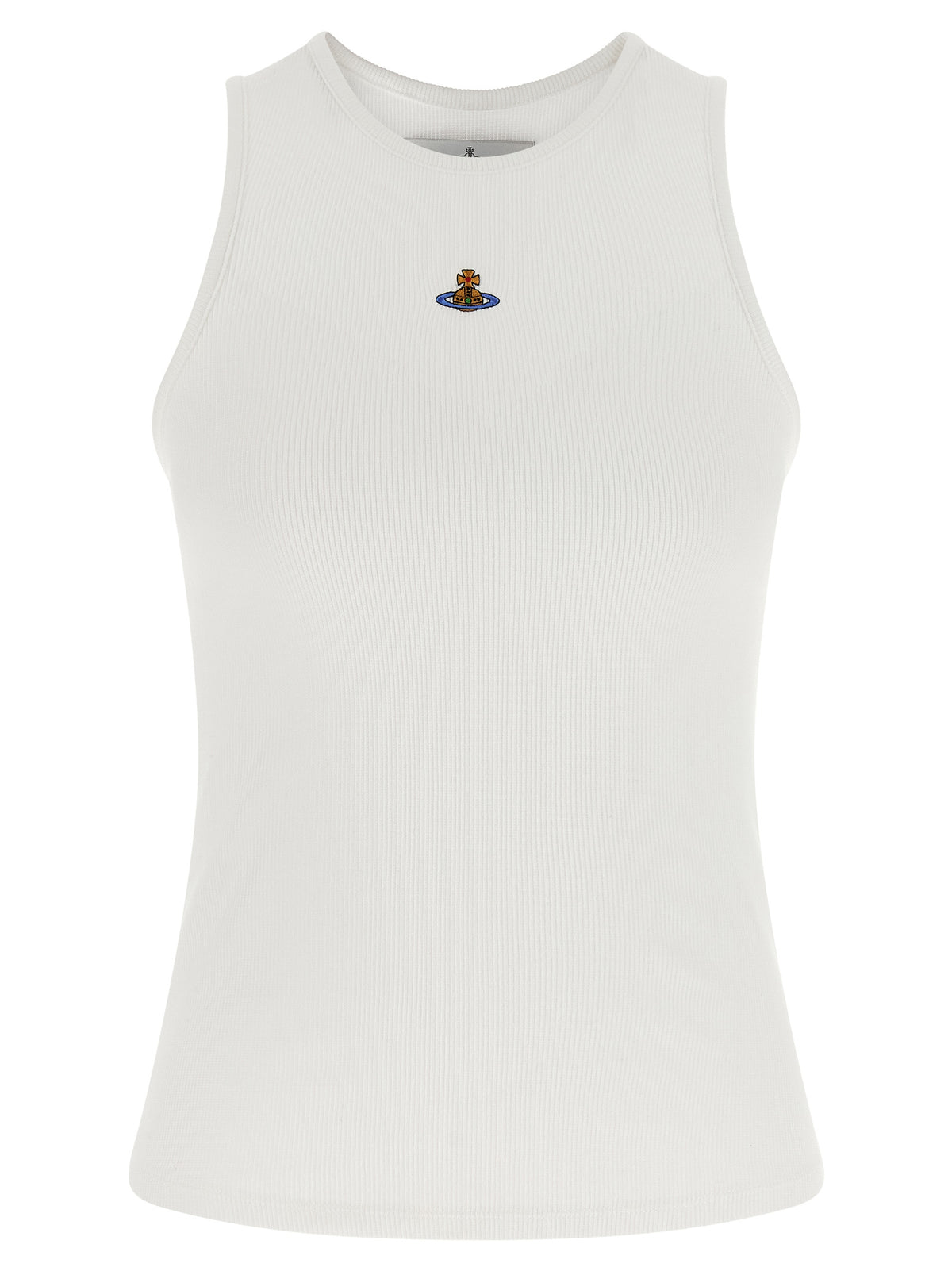 Vivienne Westwood White Cotton Sleeveless T-Shirt