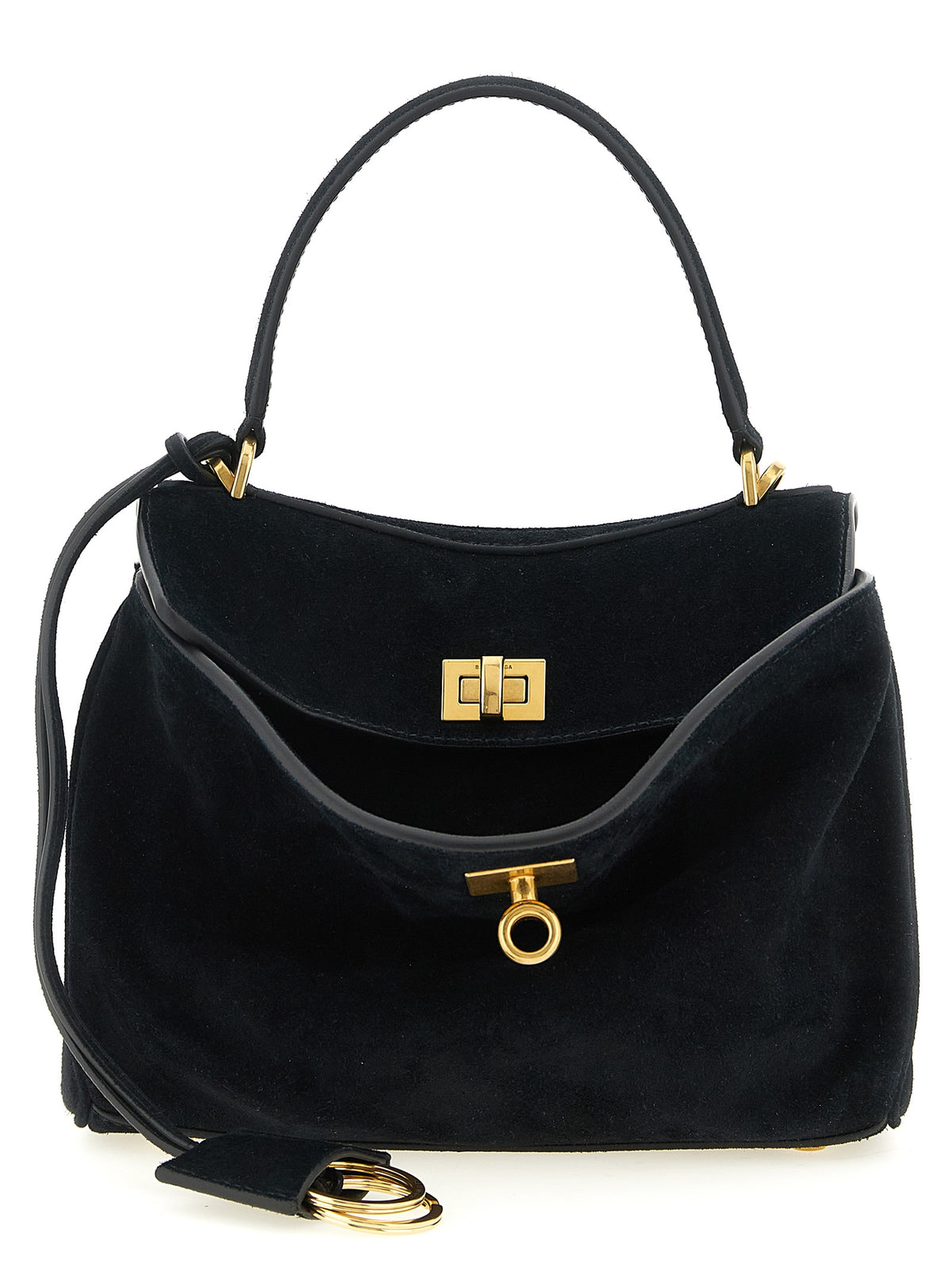 Sac à main Balenciaga en cuir de veau noir
