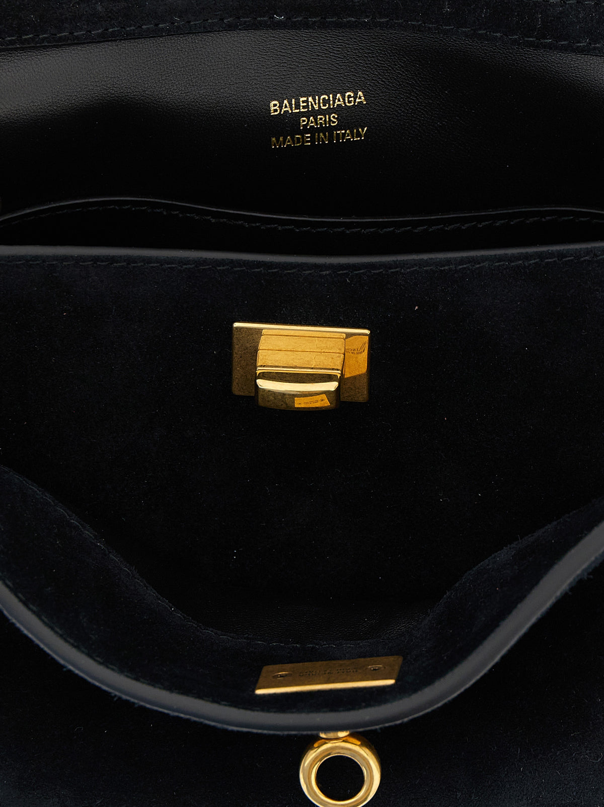 Sac à main Balenciaga en cuir de veau noir