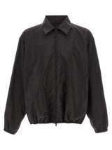 SSSTEIN Brown Silk Shell Jacket - Modern Edge Meets Classic Allure