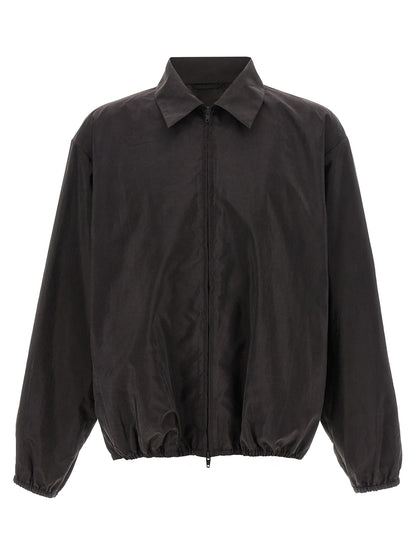 SSSTEIN Brown Silk Shell Jacket