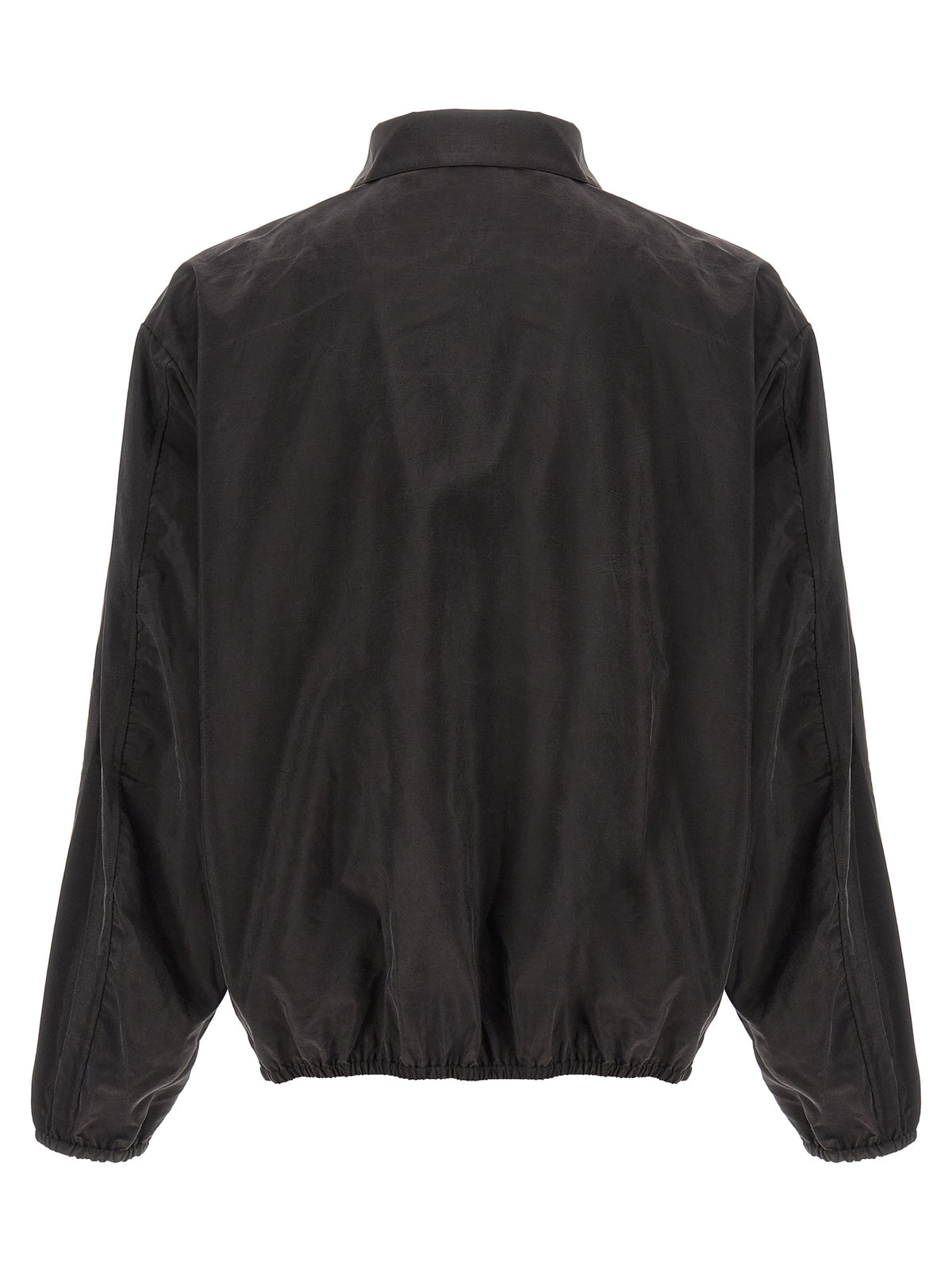 SSSTEIN Brown Silk Shell Jacket - Modern Edge Meets Classic Allure
