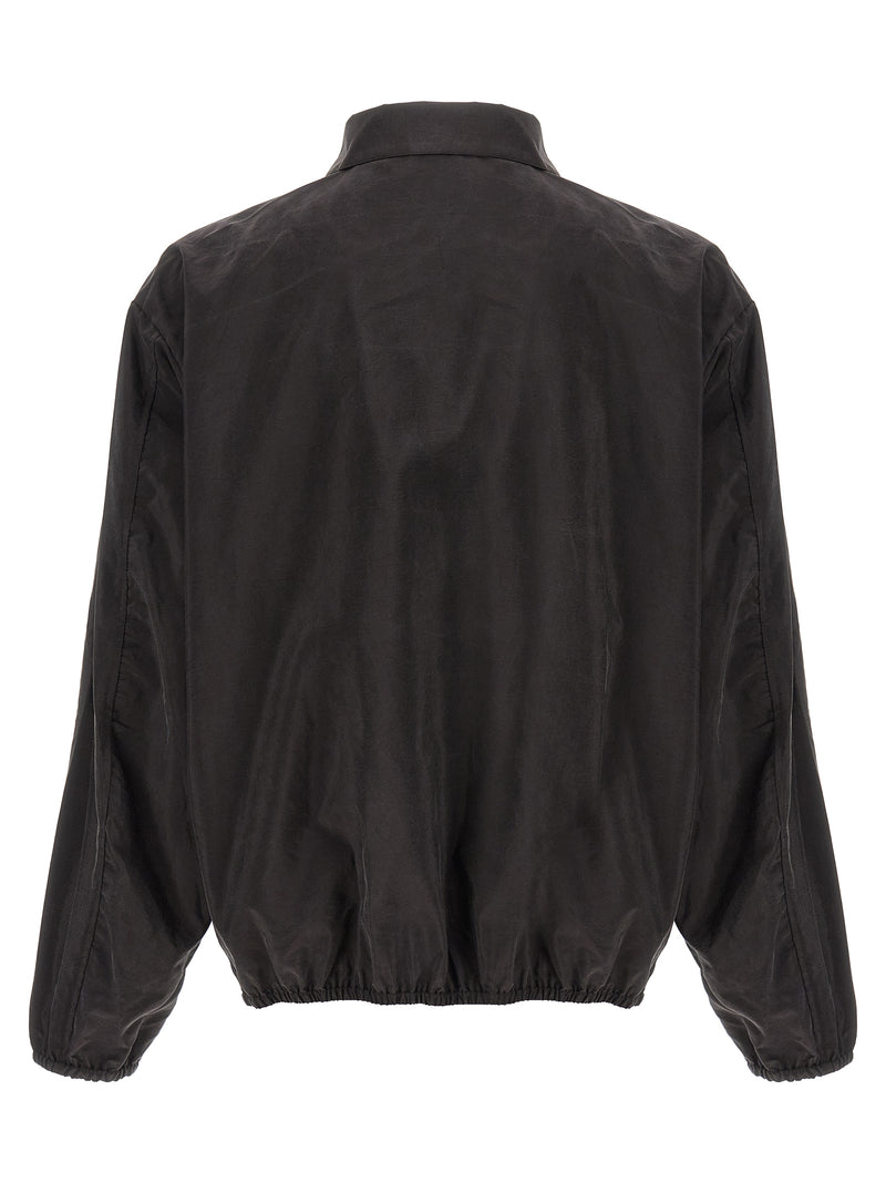 SSSTEIN Brown Silk Shell Jacket for Men
