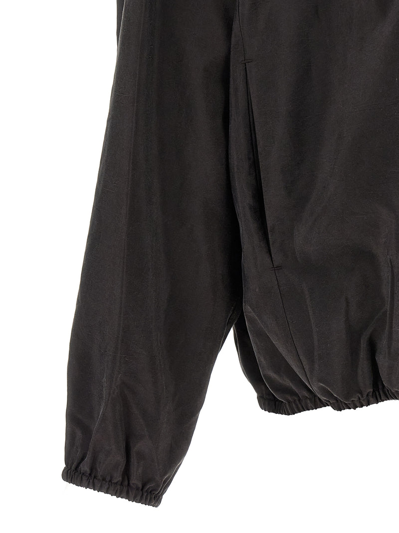 SSSTEIN Brown Silk Shell Jacket for Men