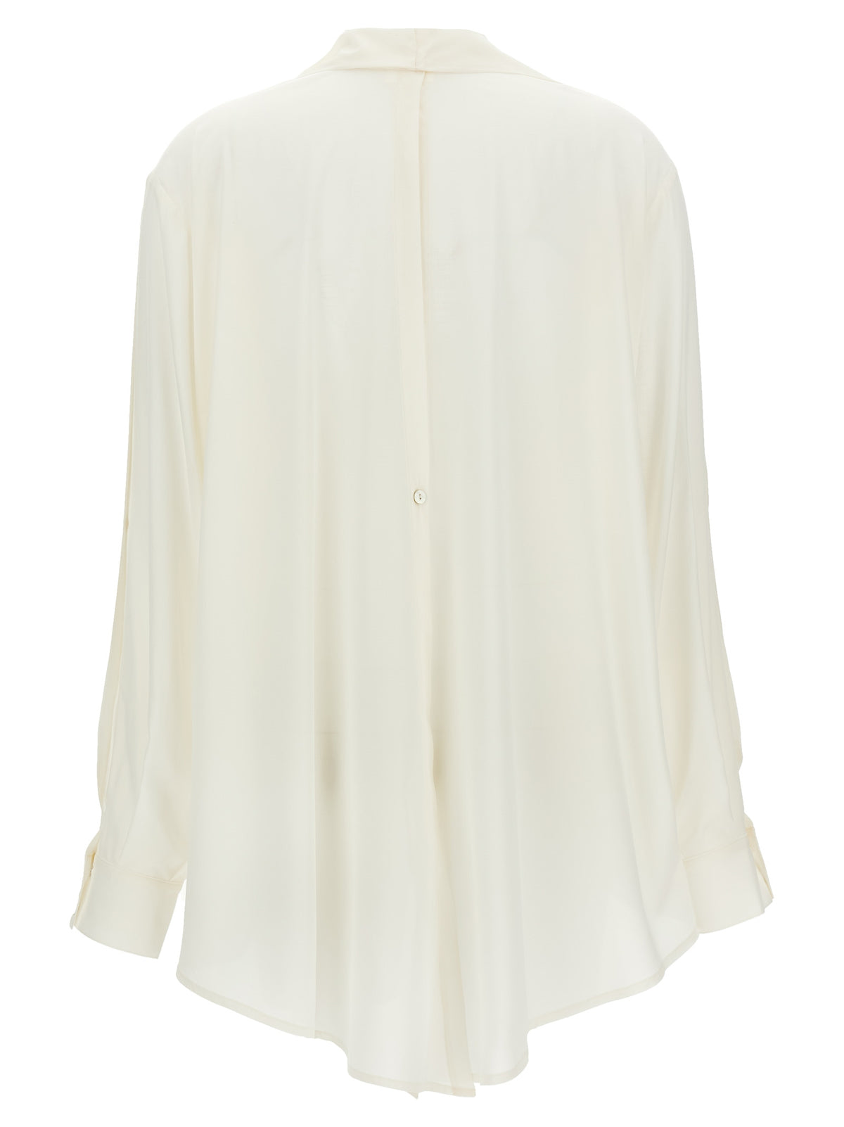 DI.LA3 PARI' Bonton White Silk Blouse