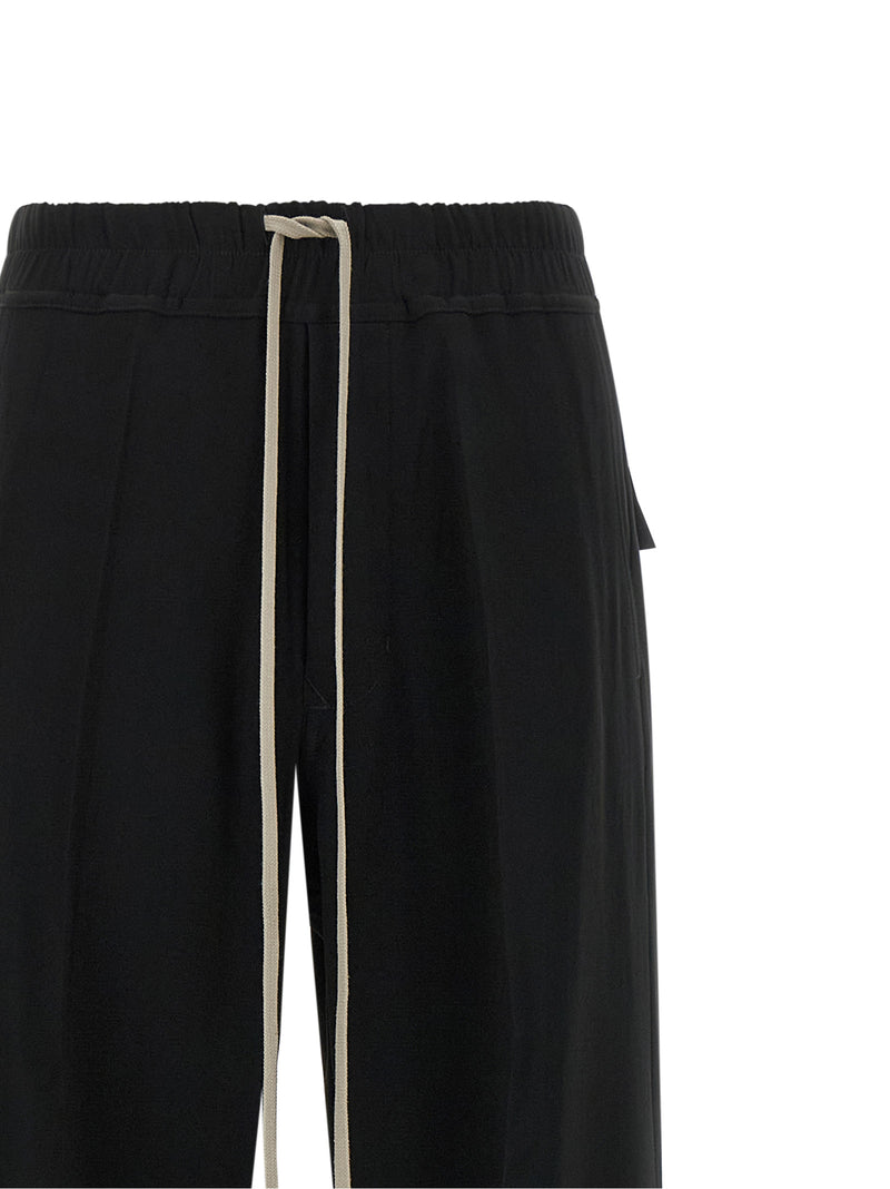 Rick Owens Black Viscose Casual Pants